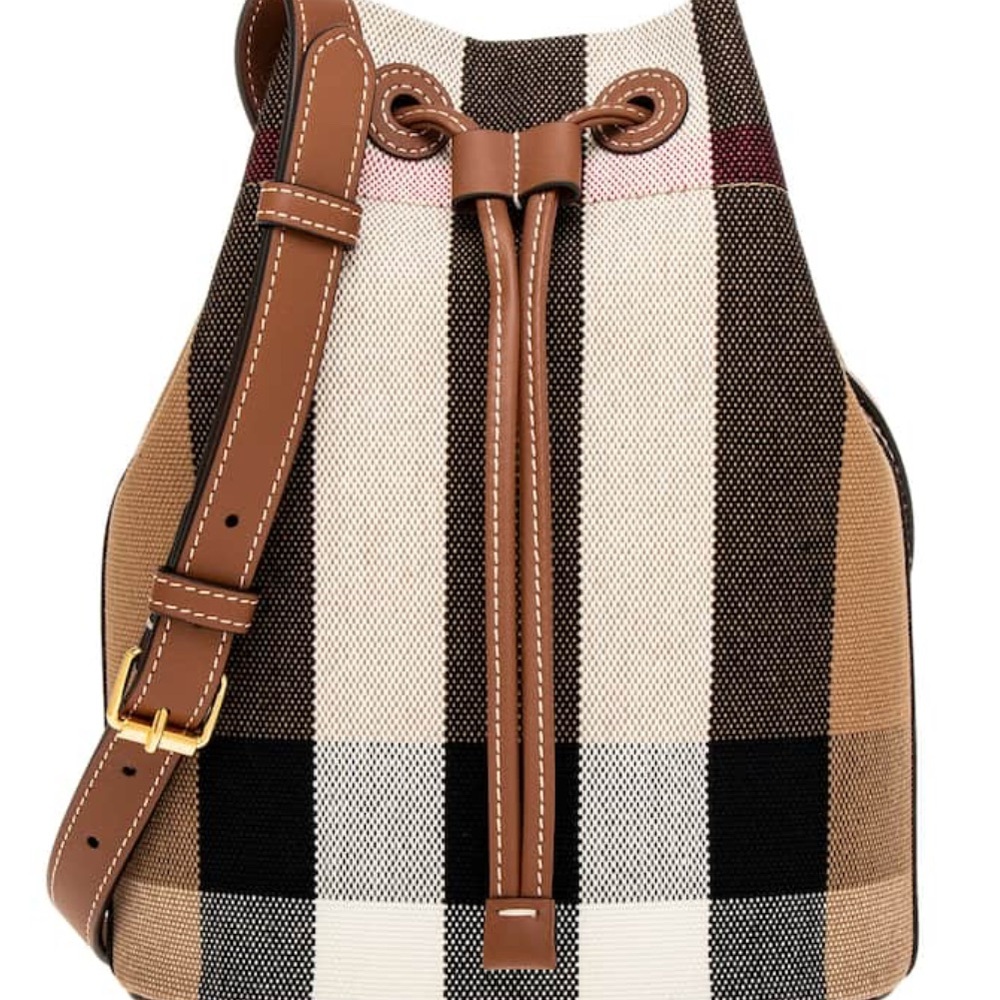 BURBERRY CANVAS BUCKET BAG